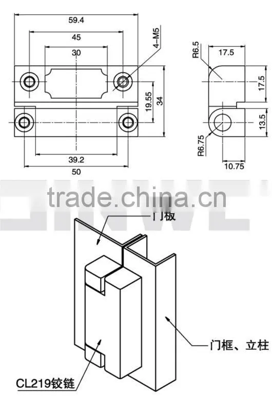 high quality prominent zinc-alloy heavy hinge for industrial cabinet