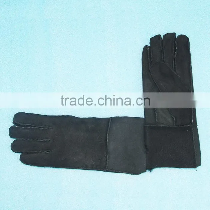 whole lamb leather gloves made by machine,KZ140036