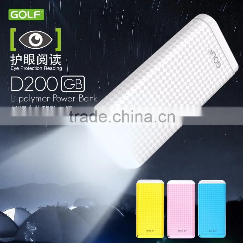 Big LED lamp portable charger power bank 20000mah multi charger for smartphone