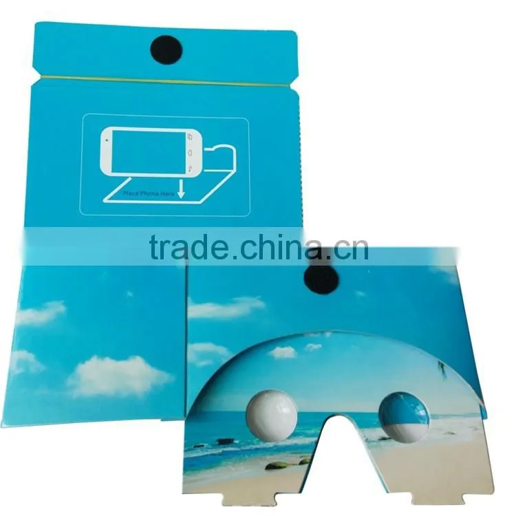 New Google cardboard V 2.0 and V1.0 Custom printing any colors 3d Glasses Virtual Reality Glasses Google Vr Gift with Lens