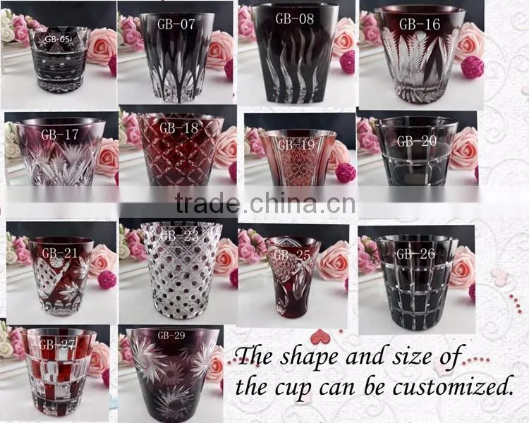 350ml beautiful crystal cup glass cup for wedding party and home