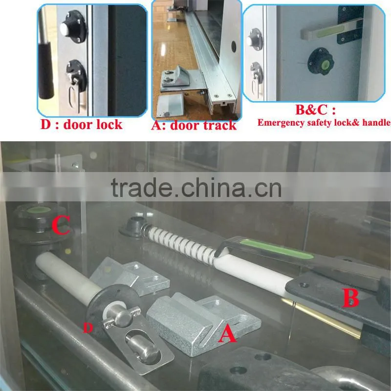 stainless steel manual sliding door for cold room