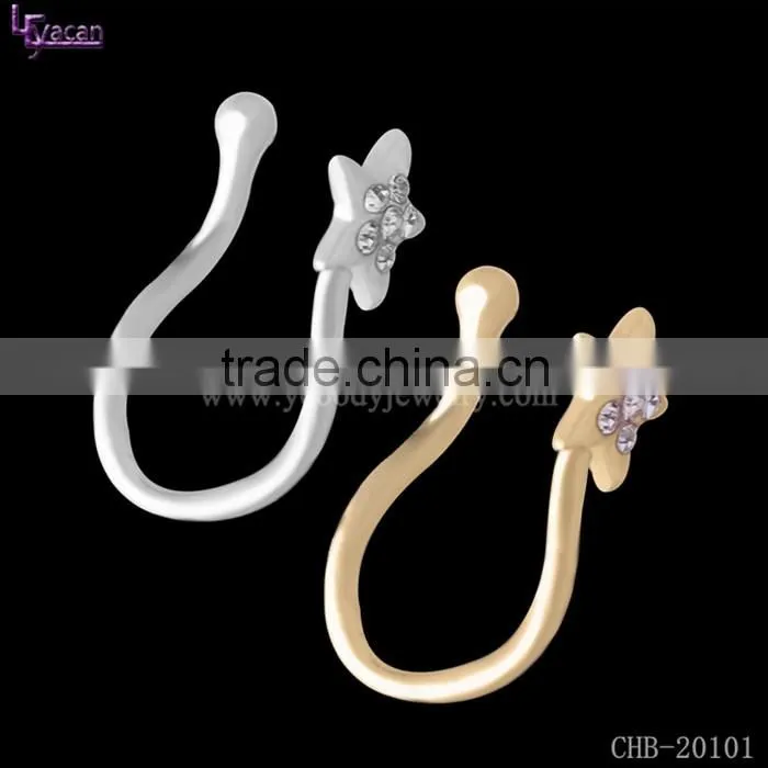 Brass Body Piercing Wholesale Fashion Fake Septum Nose