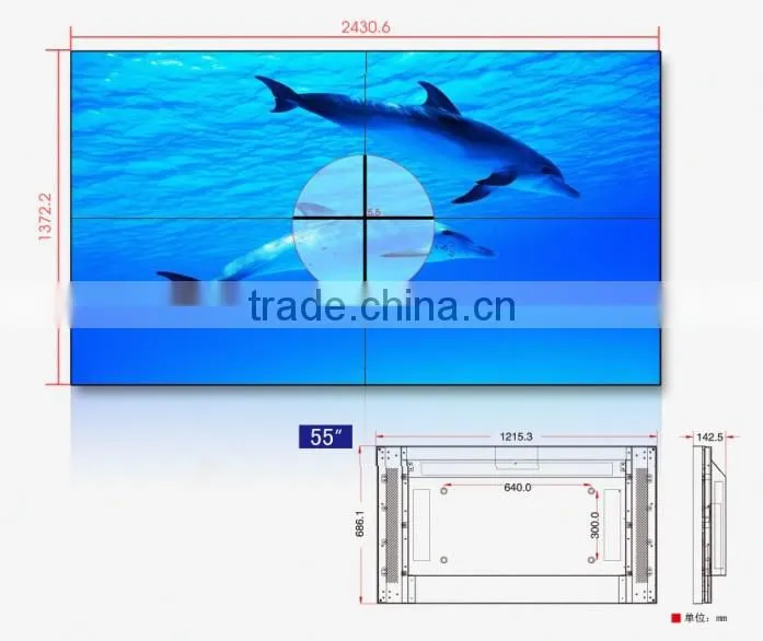 Ipanel ultra narrow bezel samsung lcd video wall46" 55"