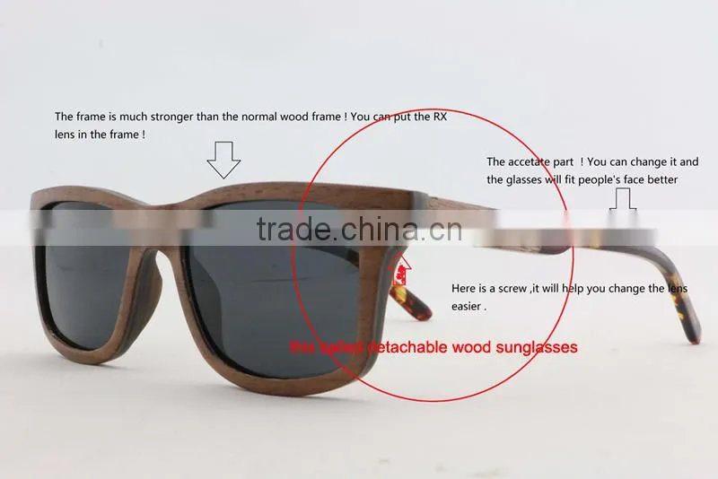 2016 new style men women wood sun glasses pc frame sunglesses
