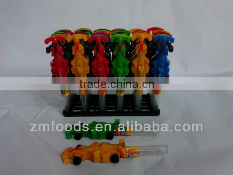 Small Plastic Racing Car Toy Candy with different fruity candy