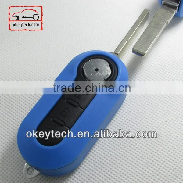 Best price car key Fiat 3 button remote key cover yellow fiat key cover