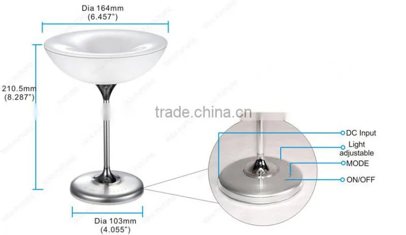 Fashion White / Color Changing Touch Control LED Desk Lamp Soft Sleep Lamp