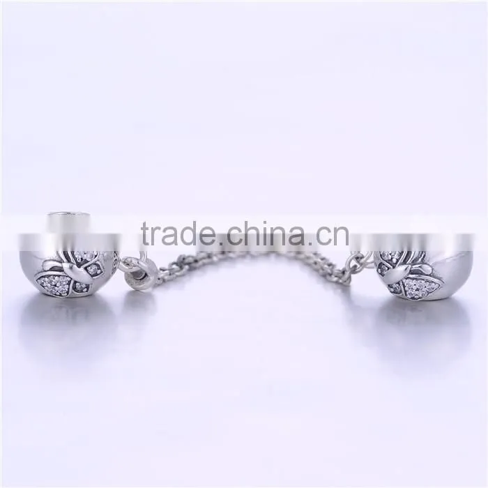 Fashionable Butterfly Pattern Design 925 Sterling Silver Charms Bracelet