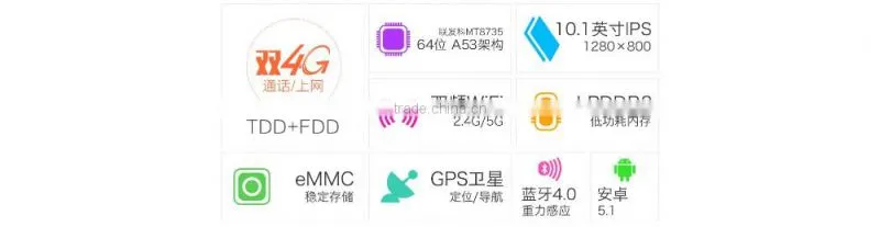 10.1inch mediatek Android Tablet MT835P Quad core Teclast T98 4G TDD+FDD LTE Tablet pc