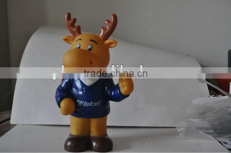 reindeer PVC action figure money box,plastic money box