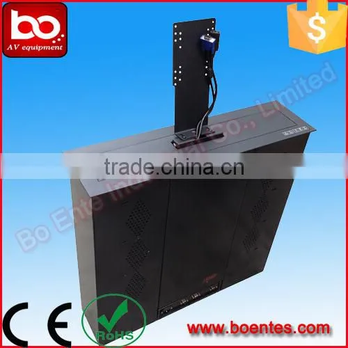 21~24 Inch Computer LCD Monitor Lift for Meeting Table Black Matte color