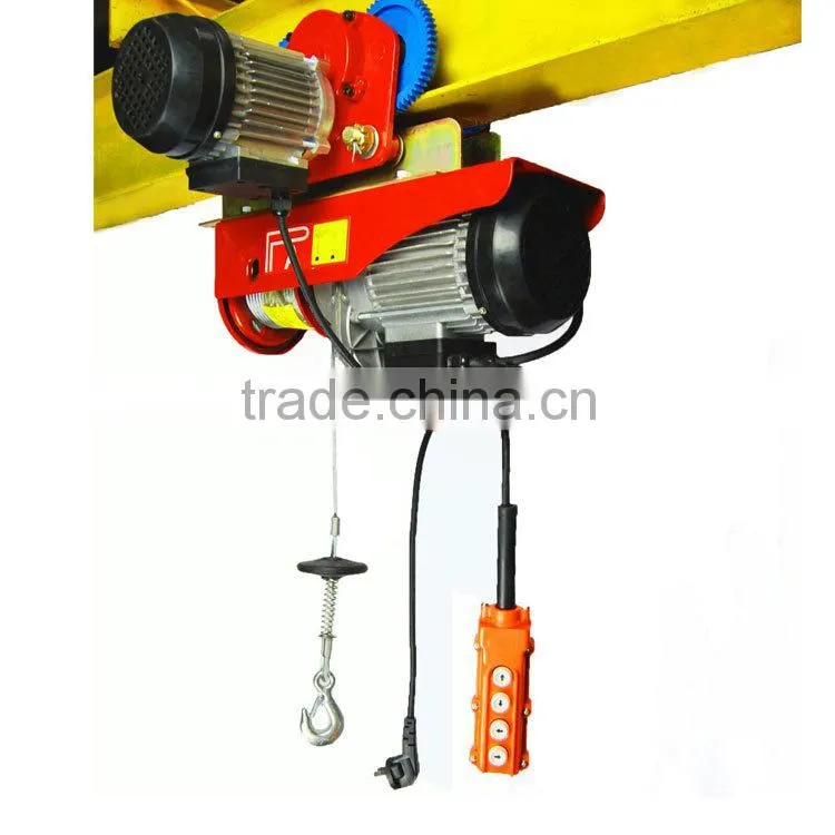2014 promotion wire rope small electric winch electric hoist crane
