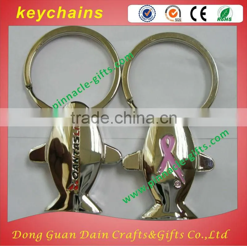 High quality swan with shining stone keychains