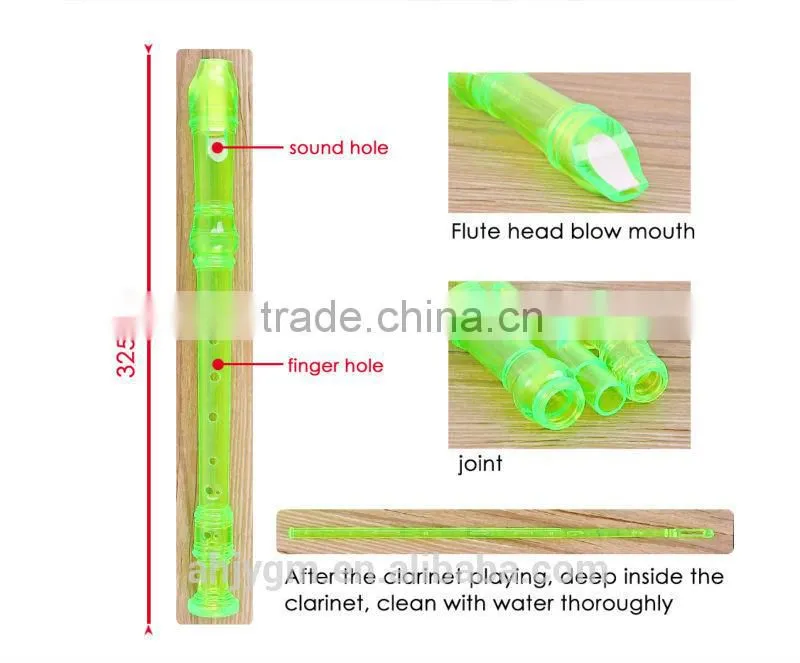 New Design Differnt Transparent Colored Plastic/GPPS Flute