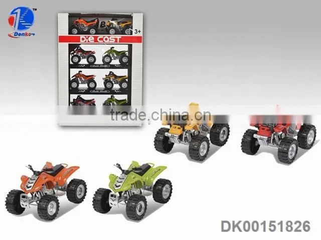 Diecast model car pull back alloys beach motorcycle