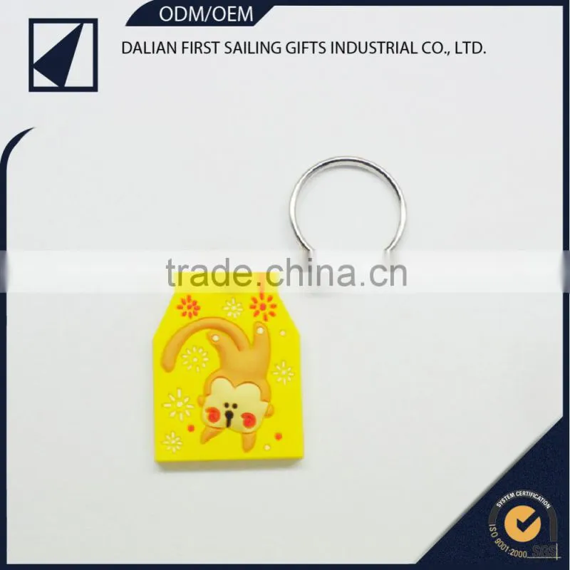 Cute cheap custom design keychain with led