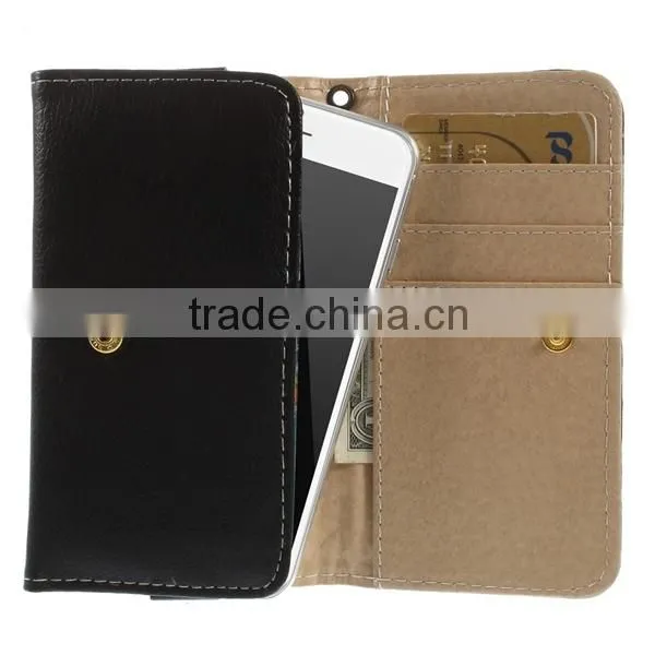 New cell phone leather case for iphone 6, Factory pouch leather cases for apple iphone 6