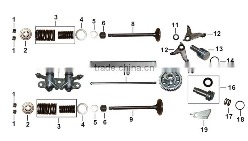 High quality and perfect performance valve cotter tappet assy for FT180 for sale