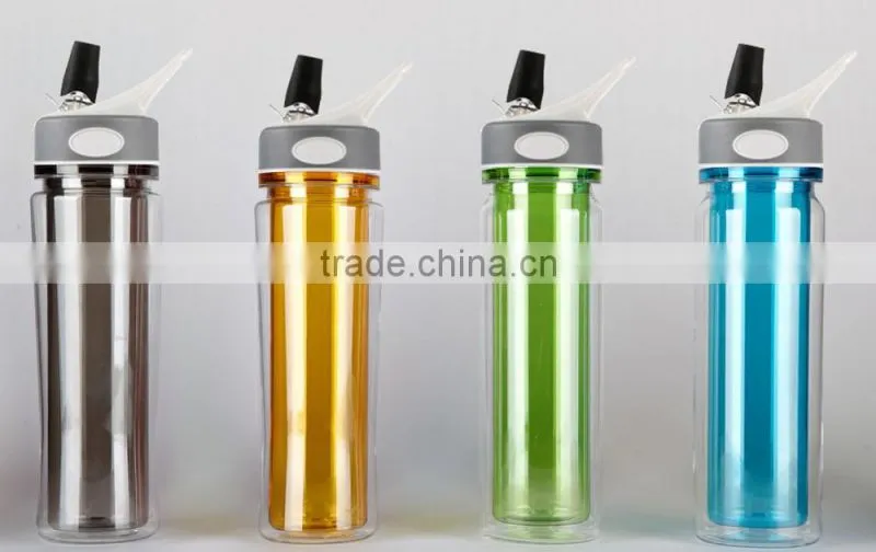 dubble wall bottle New design bottles BPA Free plastic bottle