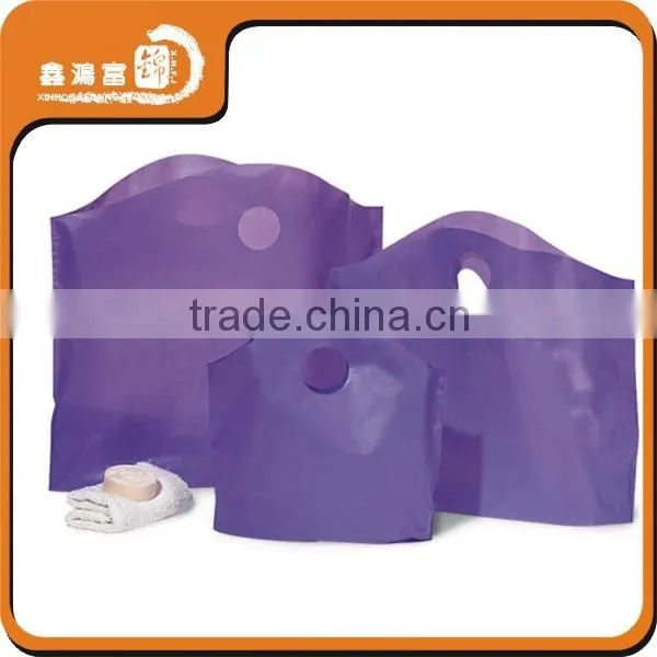 custom shopping printing packaging plastic bag flexiloop handle