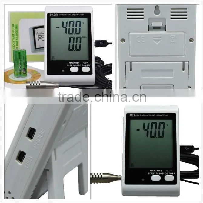 DWL-10E,Sound and Light Alarm external probe Temperature Data Logger