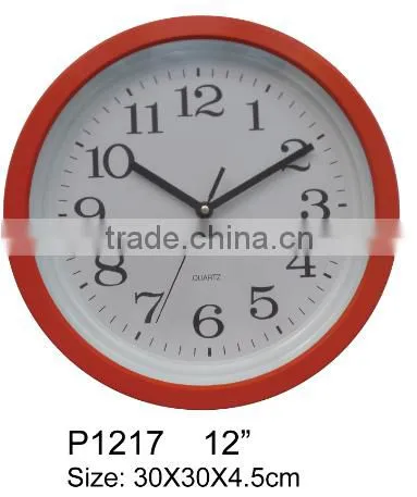promotional cheap 12inches plastic wall clock