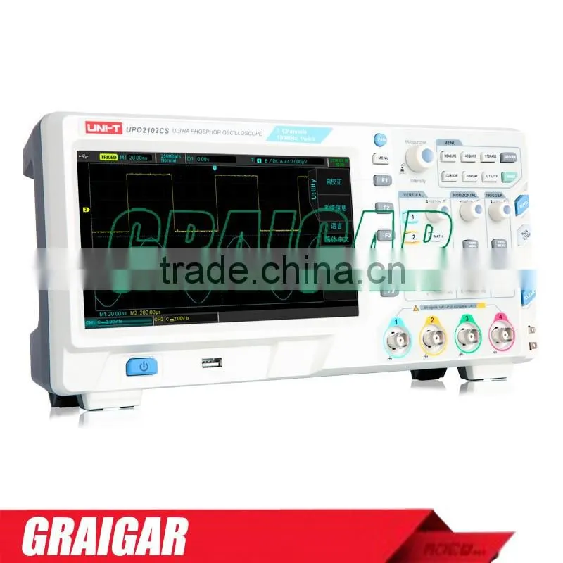 Uni-t UPO2102CS Ultra Phosphor Oscilloscopes Digital Storge Oscilloscope 2 Channels 100MHz Bandwidth 1Gs/s Sample Rate