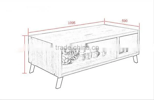 Modern design wooden teapoy livingroom wood center table