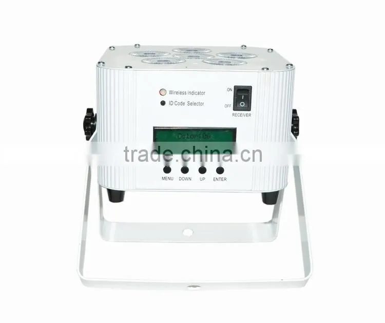 6*18w rgbwa uv flat battery led light