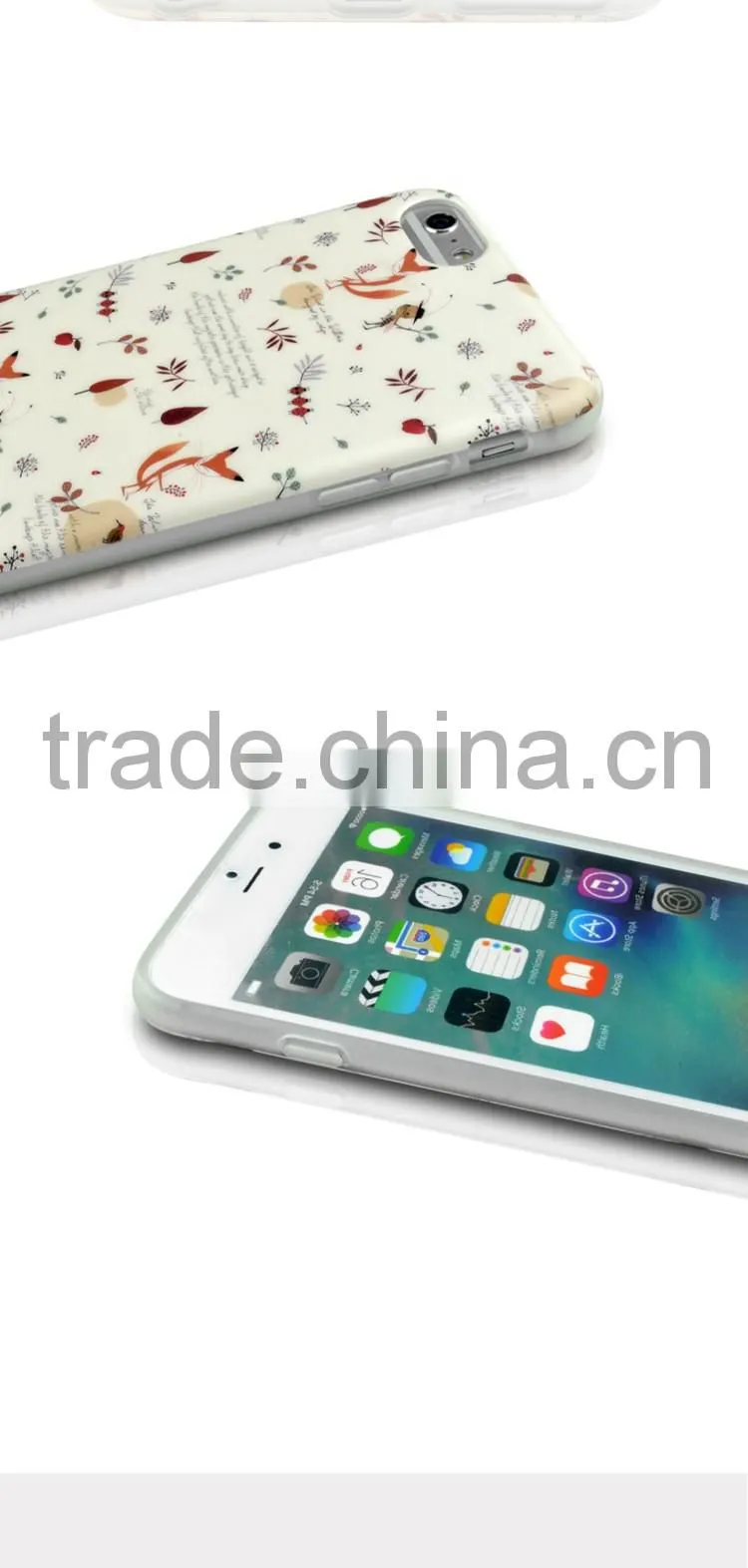 Mobile Accessories Cell Phone Case Custom 3D IMD Printing Soft TPU Back Cover for iPhone 6/6s Plus/7