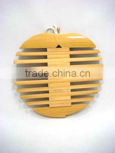 Apple-like Bamboo Pot Holder For One Dollar Item, Heat resistant For Kitchen Use