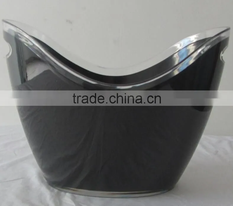 Clear transparent acrylic grey goose ice bucket