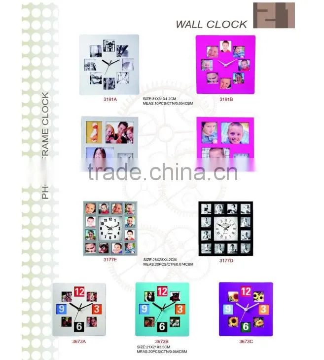 Latest Wedding Decoration Photo Frame Wall Clock