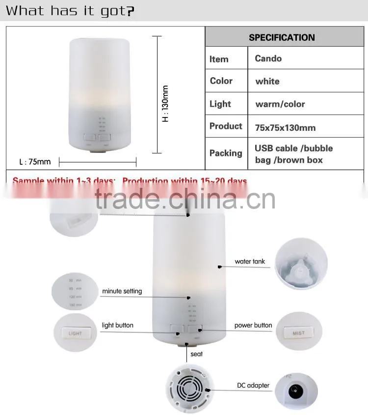 Popularity Mist maker / Ultrasonic oil diffuser / Ultrasonic essential oil diffuser