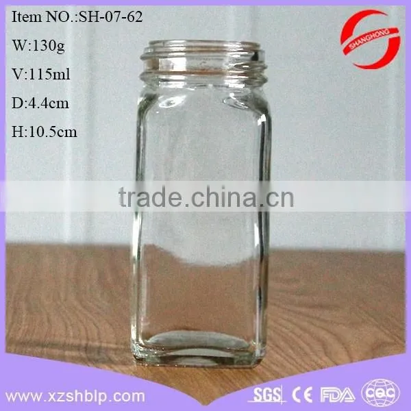 115ml Glass Storage Bottles , Glass Jars For Spice