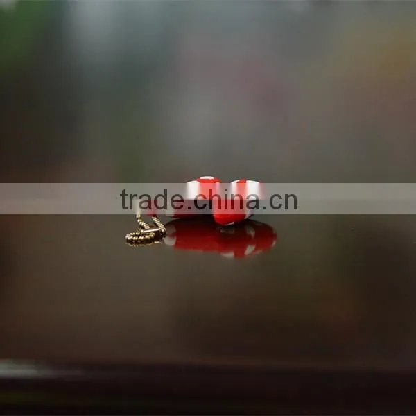 Minnie bowknot shaped 3d pvc keychain with custom logo