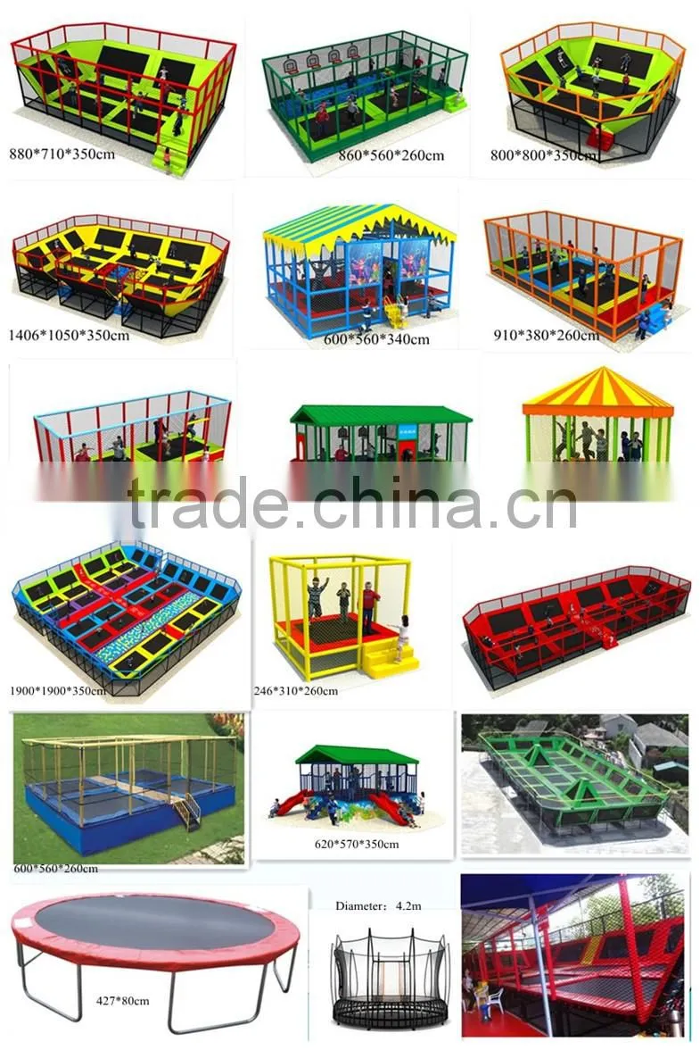 Kids Big Indoor Trampoline Bed With Safty Net For Sports