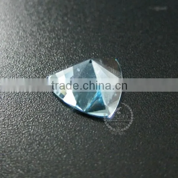 10MM triangle shape fancy faceted cut natural sky blue topaz semi precious loose stone gemstone DIY ring earrings 4160005