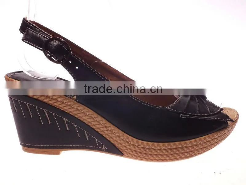 Fashion mid wedge heel bowknot decoration sandals for women 2013