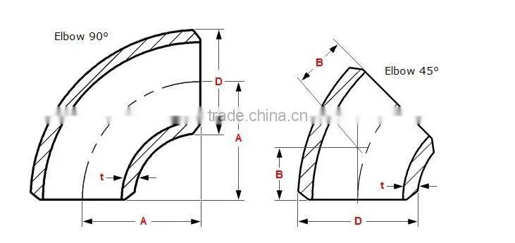 8 inch butt-welding steel black pipe elbow