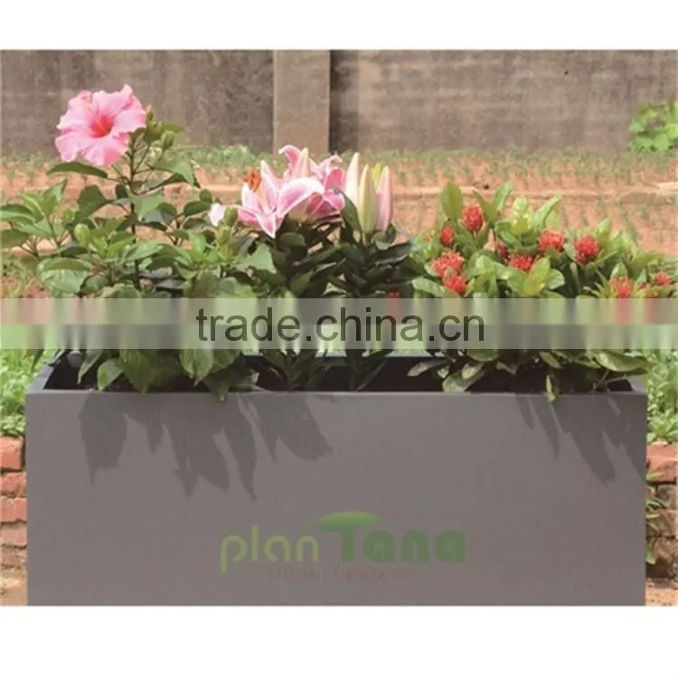 garden use rectangle painted color GRC urn