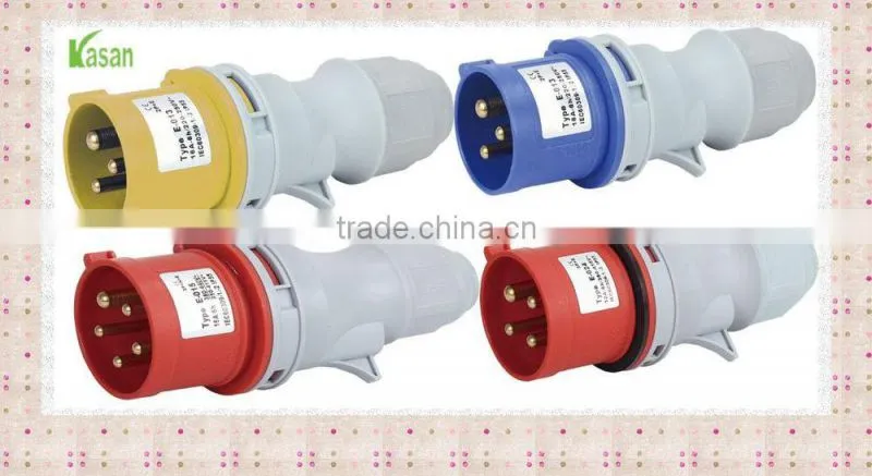 IP67 CEE 3 Pins Plastic Industrial Coupler