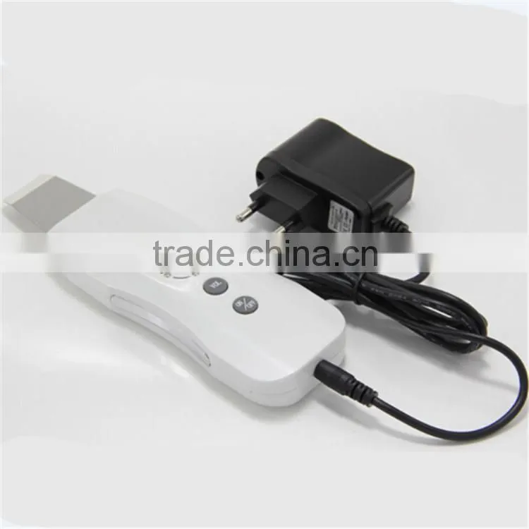 Hot sale portable homeuse ion ultrasonic skin scrubber device for 2016