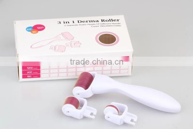 Promotional Strong Recommended 180/600/1200 Needles 3 in 1 Derma Roller