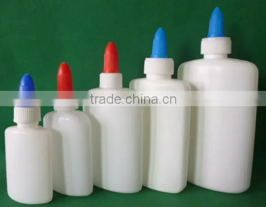 plastic wholesale cheap plastic white&wood adhensive glue bottle