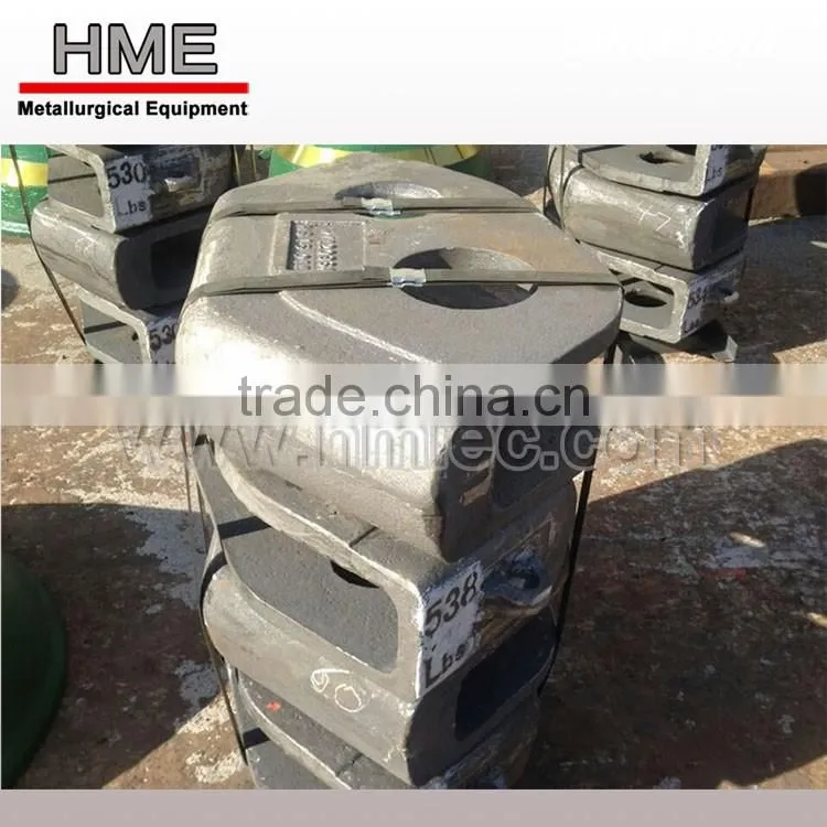 Recycling metal shredder wear parts