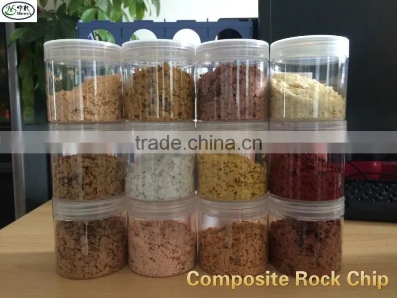 China Bulk Decorative Colorful Composite Rock Chips Flake for Building Coating