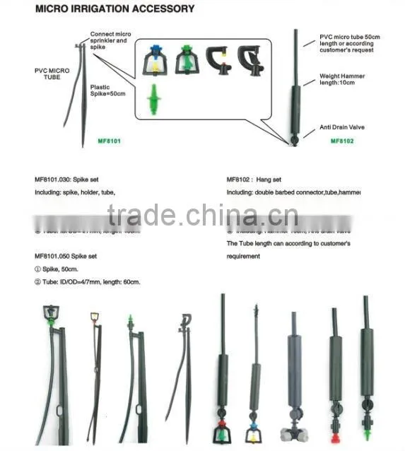 Agriculture Irrigation 4mm Hose Connectors Mini Barbed Tee