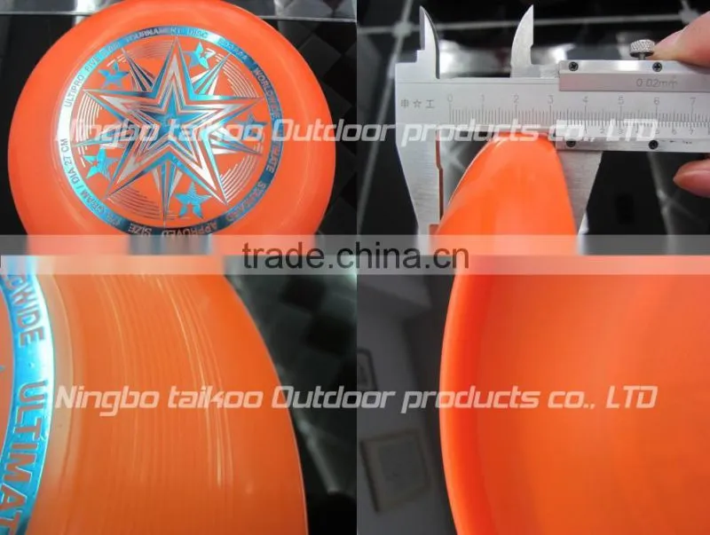 five star orange professional frisbee,plastic frisbee,ultimate frisbee